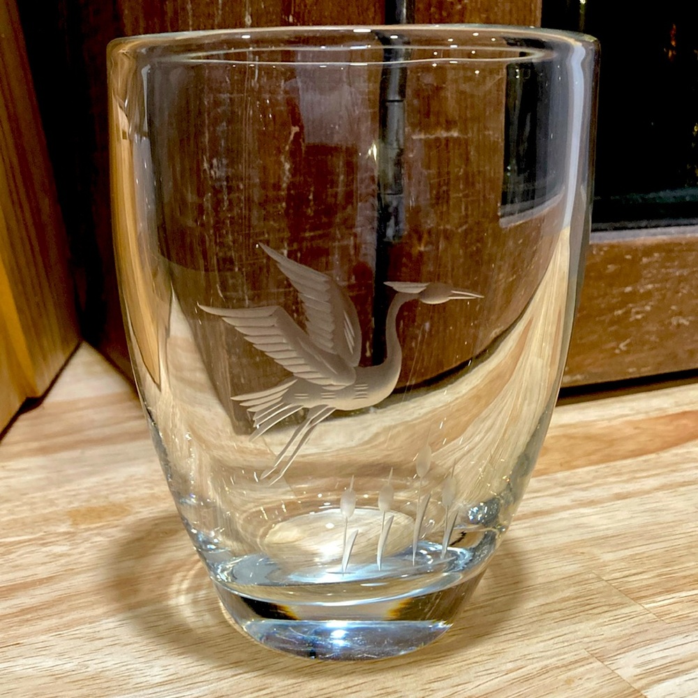 Vintage Crystal Art Vase